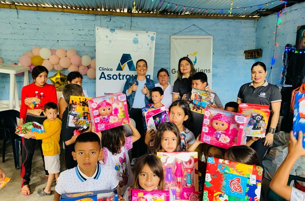 Asotrauma y el Banco de Alimentos Ibagué hacen realidad los sueños navideños de los niños del Barrio San José