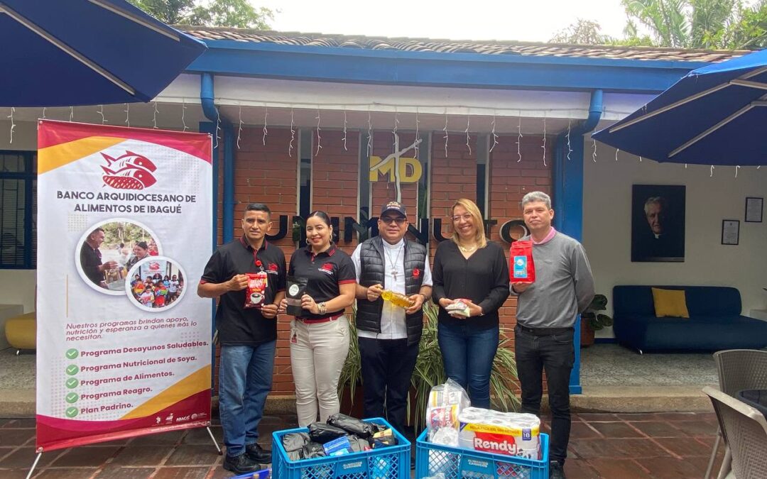 Uniminuto Centro Sur fortalece su compromiso social con una importante donación al Banco Arquidiocesano de Alimentos de Ibagué