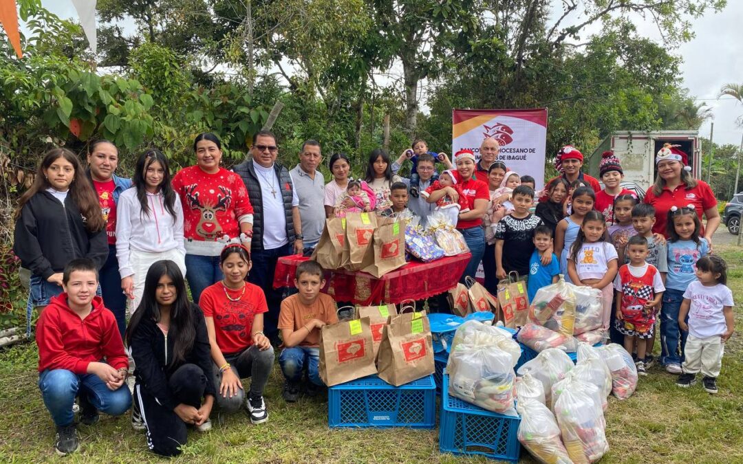 Niños de la vereda El Tambo fueron beneficiados con jornada navideña liderada por el Banco de Alimentos de Ibagué